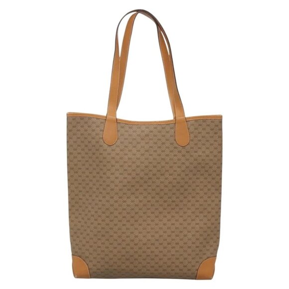 GUCCI Micro GG Supreme Web Sherry Line Bag PVC Beige Gold Auth ep9489 - Picture 2 of 16